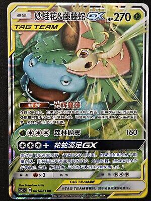 Venusaur & Snivy GX #1 Pokemon Chinese CSM2.5C · Tag Team · RR