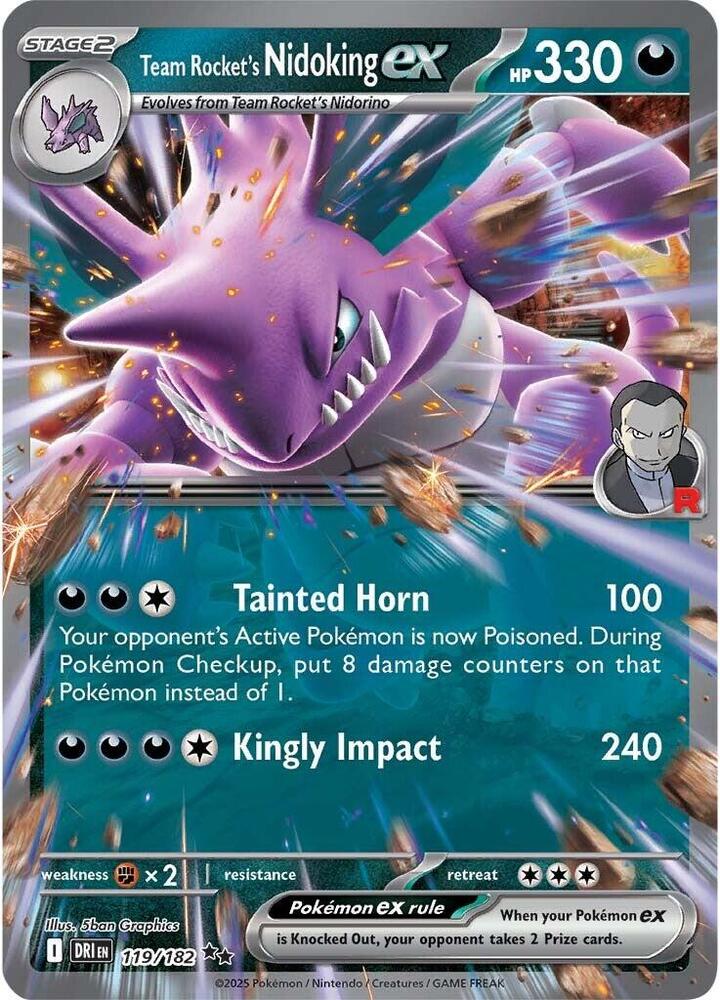 Team Rocket's Nidoking ex · 119/182 · Destined Rivals · R