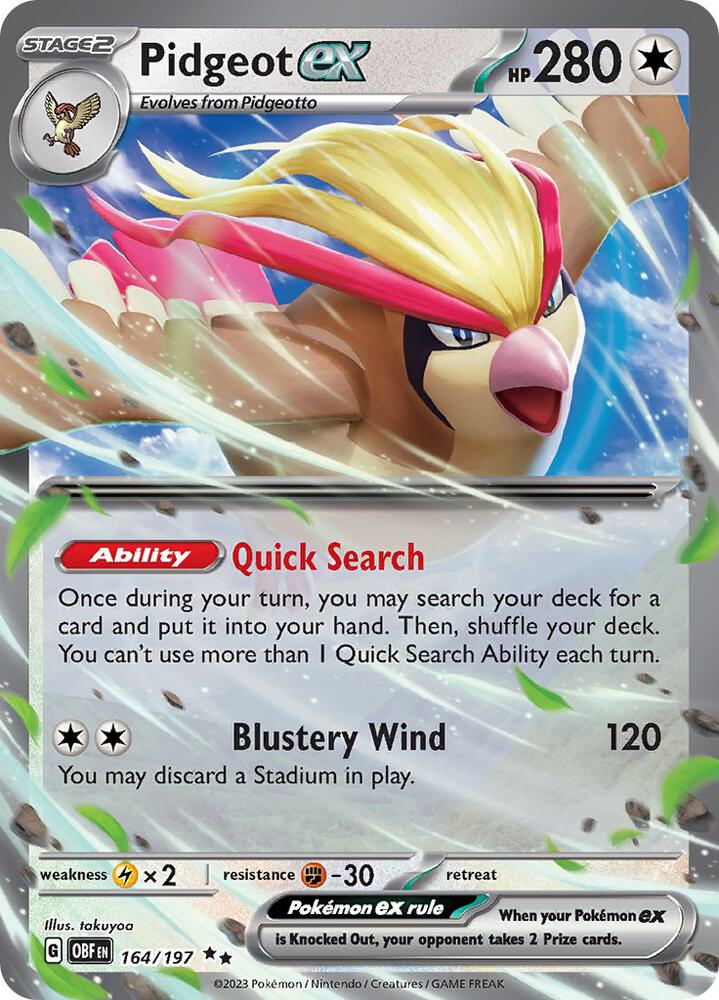 Pidgeot ex · Obsidian Flames · R