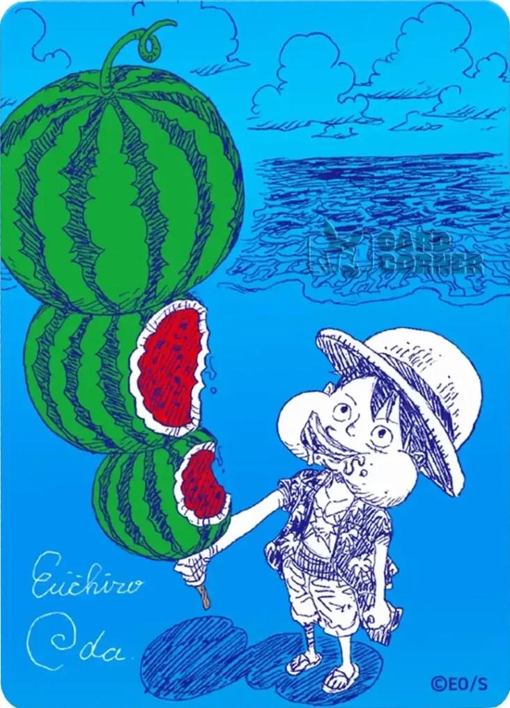 Watermelon Luffy X Eiichiro Oda Signature · One Piece Promo · P
